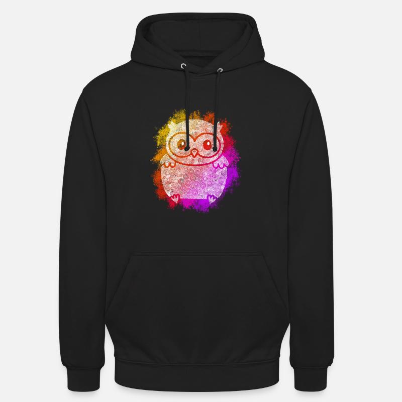 Zentangle Eule Unisex Hoodie
