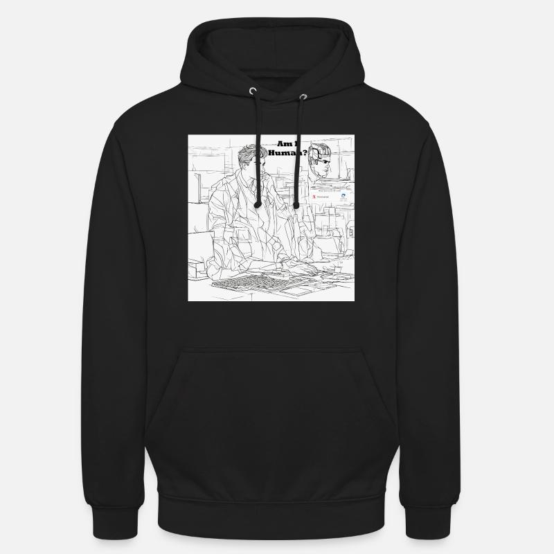 Mensch oder Roboter - Unisex Hoodie - Schwarz