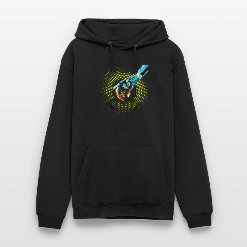 ordinateur main robot IA code cyborg numérique pc Sweat-shirt à capuche unisexe