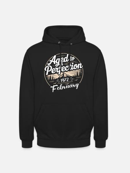 Février 1972 - Sweat-shirt à capuche unisexe - noir