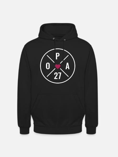 Opa 27 Herz - Unisex Hoodie - Schwarz