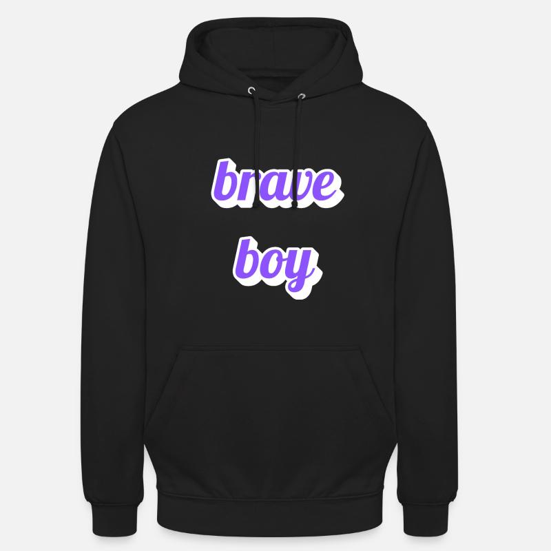 Lettrage Brave Boy - Sweat-shirt à capuche unisexe - noir