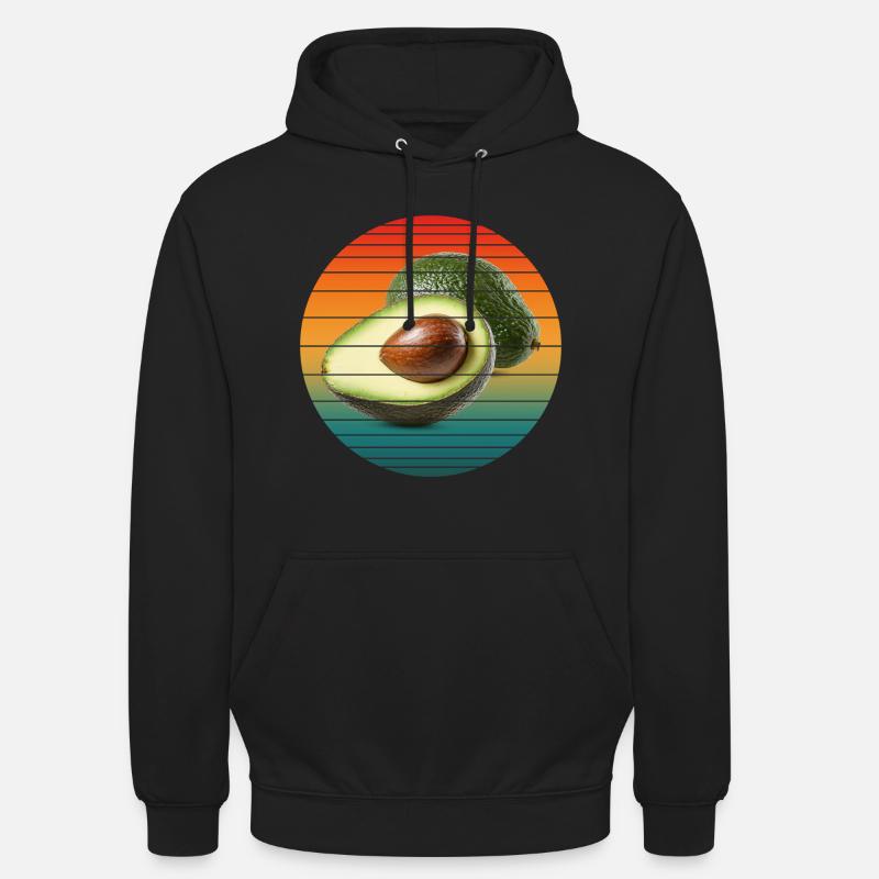 Avocadofrucht - Unisex Hoodie - Schwarz