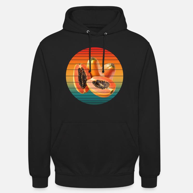 Fruit de papaye - Sweat-shirt à capuche unisexe - noir