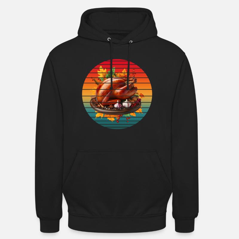 DINDE MILLÉSIMÉE - Sweat-shirt à capuche unisexe - noir