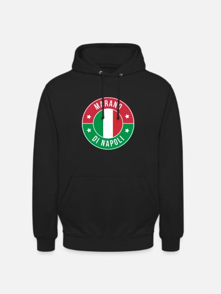 Marano di Napoli Round Emblem - Unisex Hoodie - black