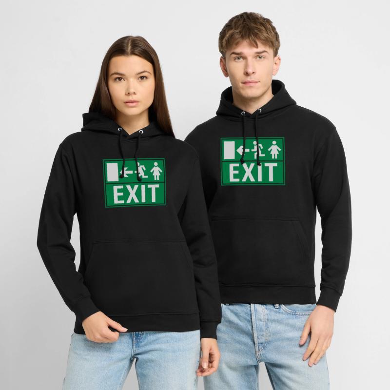 EXIT (FIRE EXIT) Sweat-shirt à capuche unisexe