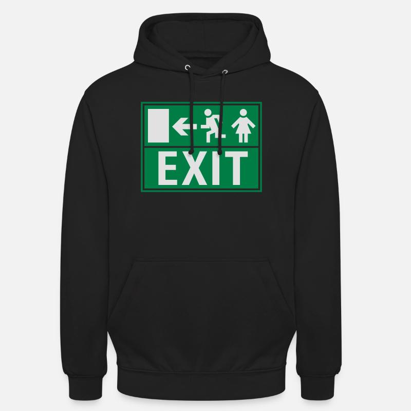 EXIT (FIRE EXIT) - Unisex-hettegenser - svart