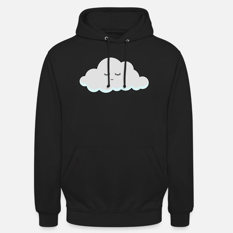 Schlaf Wolke mit Wimpern - Unisex Hoodie - Schwarz