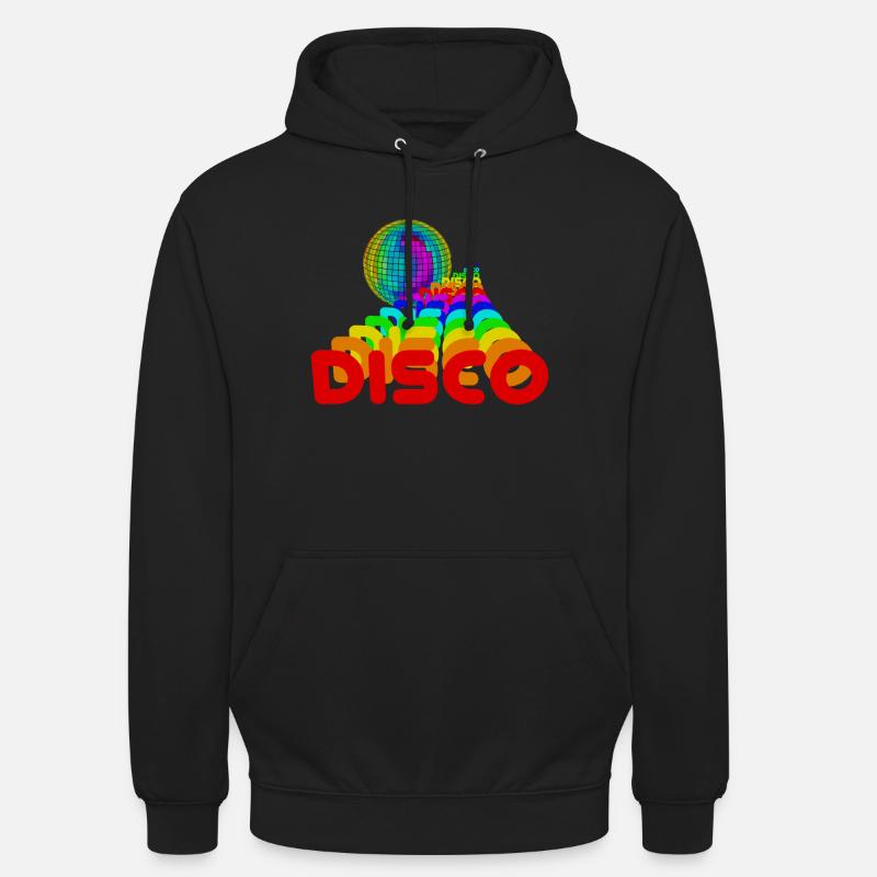 Disco - Sweat-shirt à capuche unisexe - noir