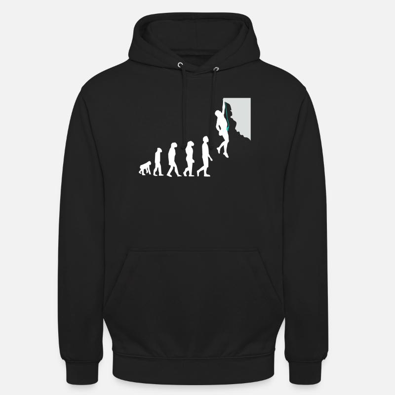 Escalade évolution - Sweat-shirt à capuche unisexe - noir