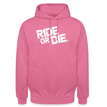 Ride or die - Motor Sport Motiv - Unisex Hoodie - Pink - Vorne - Alina (178cm) & Michal (187cm)