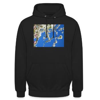 Masque pour le printemps - Sweat-shirt à capuche unisexe - noir - Devant - Alina (178cm) & Michal (187cm)