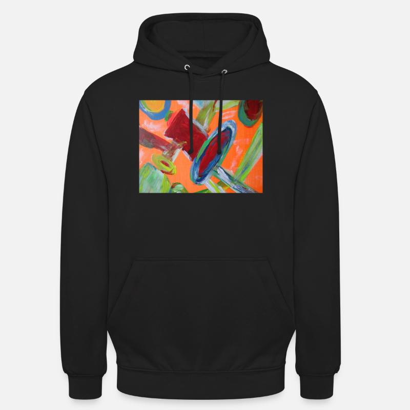 Abstract pipe system - Unisex Hoodie - black