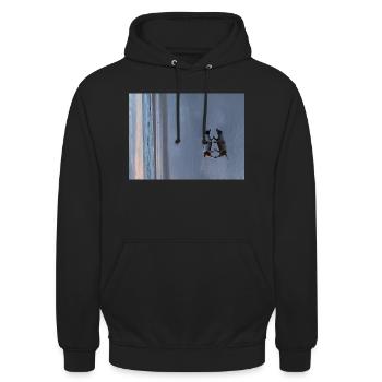 Molly the Dackel - Unisex Hoodie - Schwarz - Vorne - Alina (178cm) & Michal (187cm)