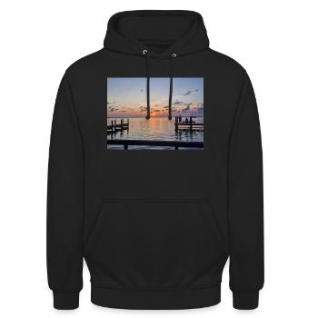 Tramonto - Felpa con cappuccio unisex - nero - Fronte - Alina (178cm) & Michal (187cm)