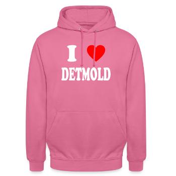 I love Detmold - Unisex Hoodie - Pink - Vorne - Alina (178cm) & Michal (187cm)