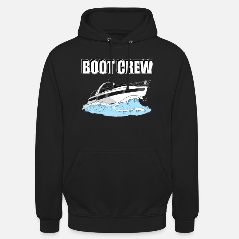 Boot Crew Motorboot - Unisex Hoodie - Schwarz