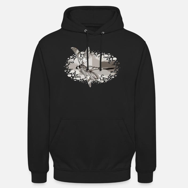 Libellule - Sweat-shirt à capuche unisexe - noir