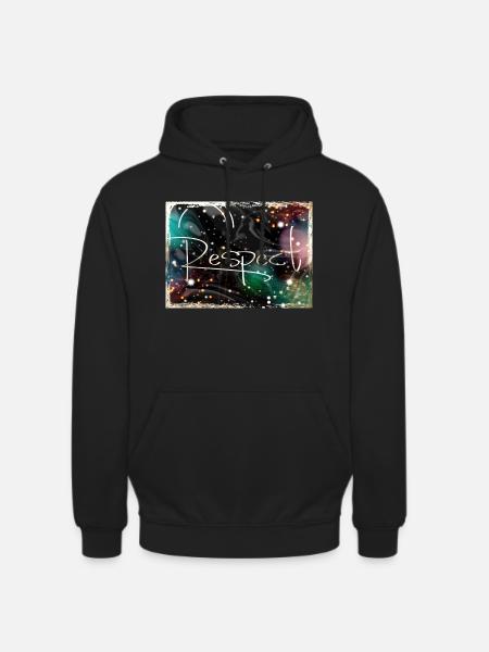 Respect Abstract Schrift - Unisex Hoodie - Schwarz