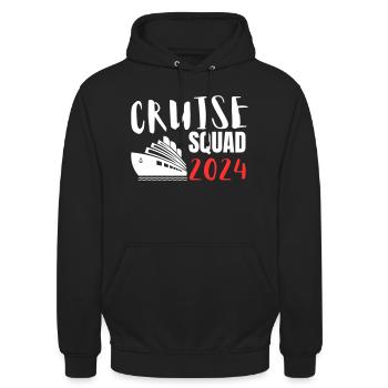 Cruise Squad 2024 - Die Kreuzfahrt Gruppenreise 24 - Unisex Hoodie - Schwarz - Vorne - Alina (178cm) & Michal (187cm)
