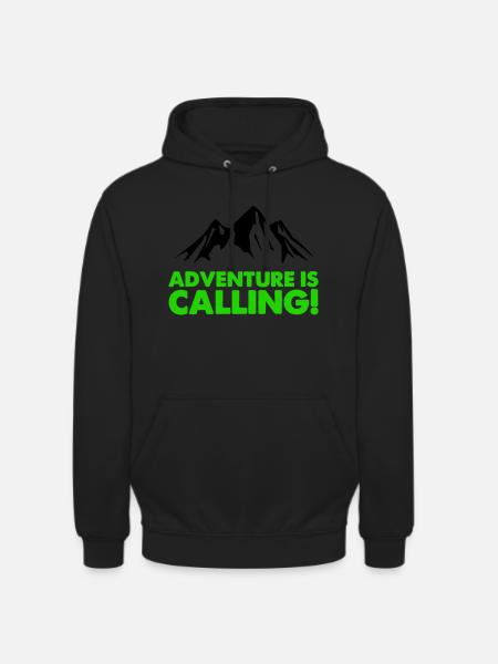 mountains abenteuer - Unisex Hoodie - Schwarz