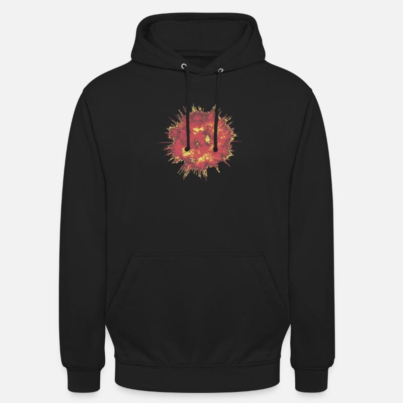 Boule de feu - Sweat-shirt à capuche unisexe - noir