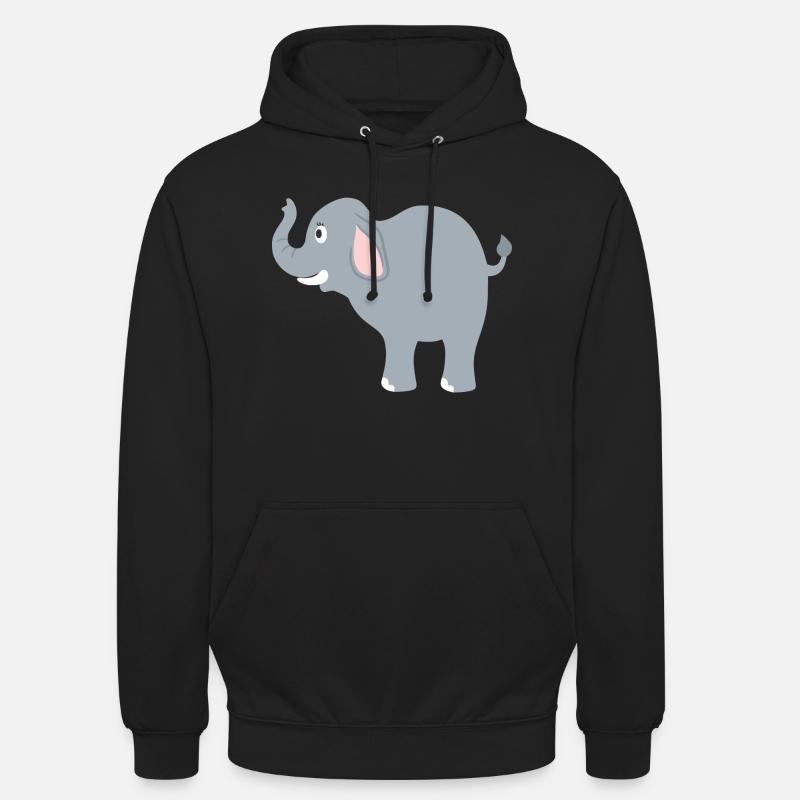 l'éléphant - Sweat-shirt à capuche unisexe - noir