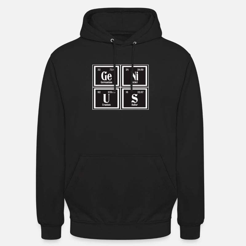 Genius | Periodensystem der Elemente - Unisex Hoodie - Schwarz