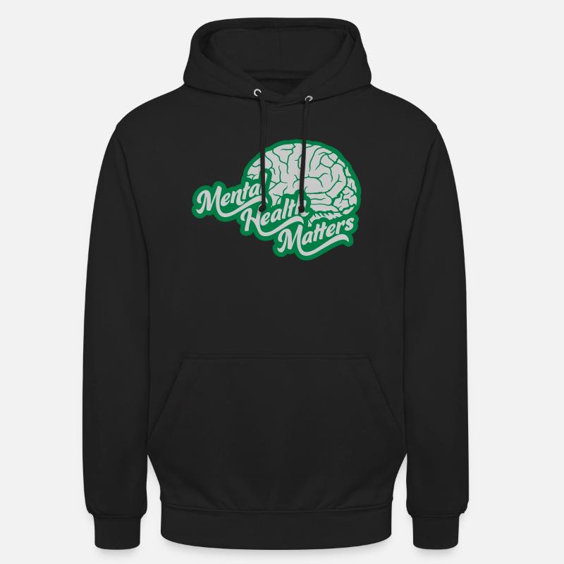 la santé mentale compte citation - Sweat-shirt à capuche unisexe - noir