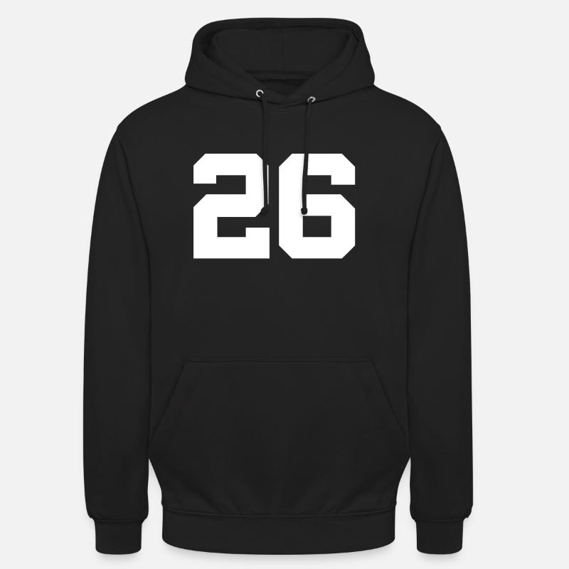 Number 26 - Unisex Hoodie - black