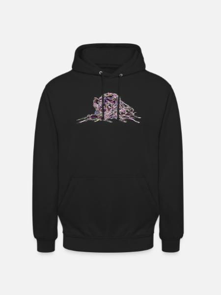 Hyäne Abstract - Unisex Hoodie - Schwarz