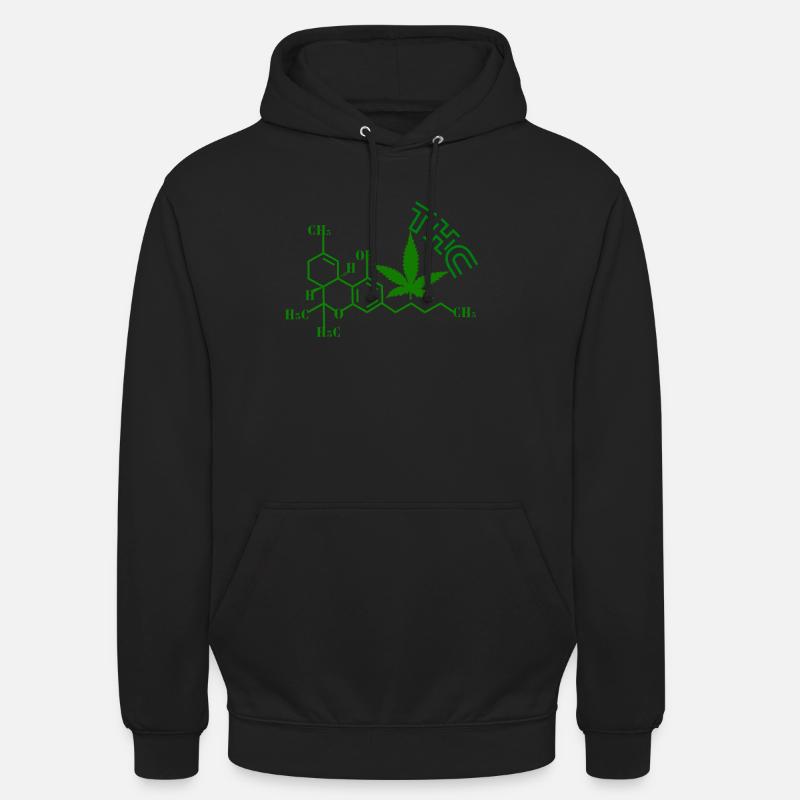 THC Molecular Structure - Unisex Hoodie - black