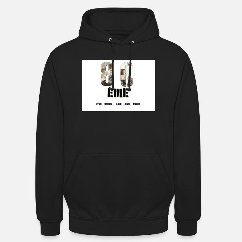 80 eme plages - Sweat-shirt à capuche unisexe - noir