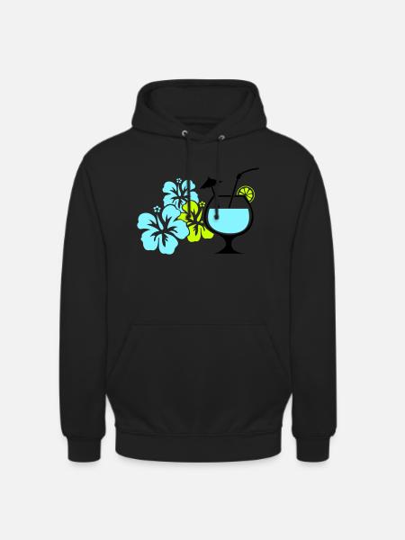 Cocktail Flowers Hawaii - Unisex Hoodie - black