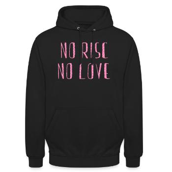 no risc no love - Unisex Hoodie - black - Front - Alina (178cm) & Michal (187cm)