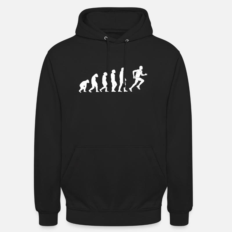 Courir l'évolution - Sweat-shirt à capuche unisexe - noir