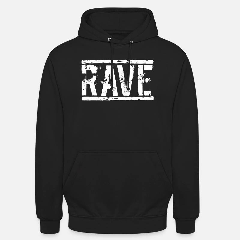 Rave techno - Sweat-shirt à capuche unisexe - noir