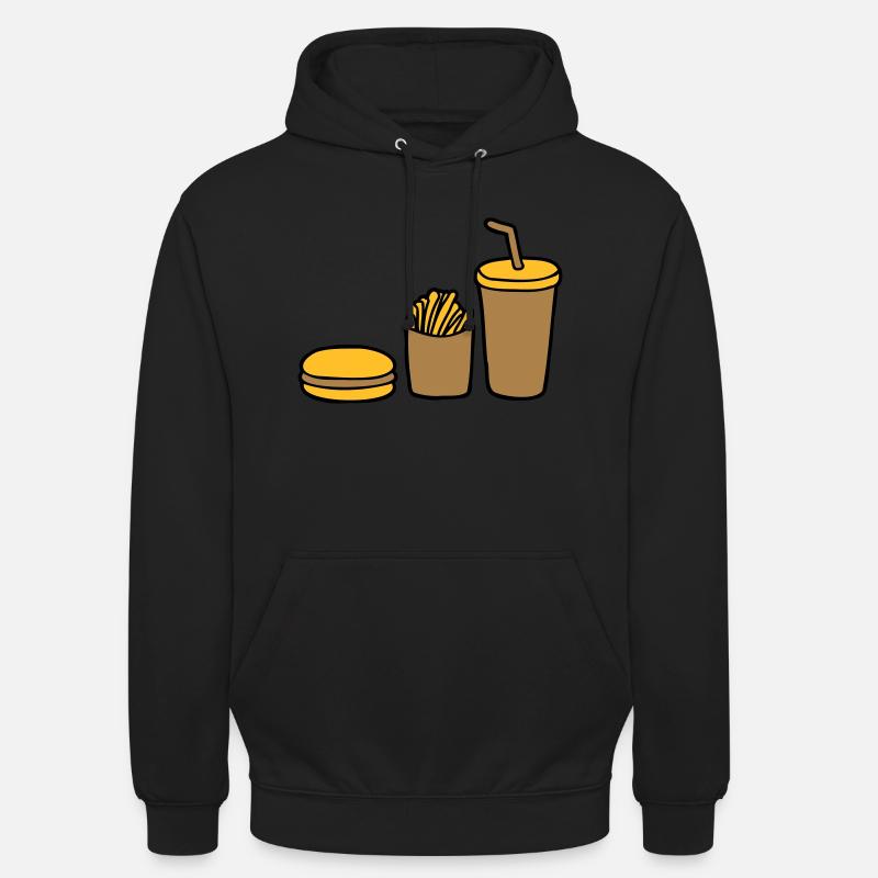 Burger Fries Cola - Unisex Hoodie - black