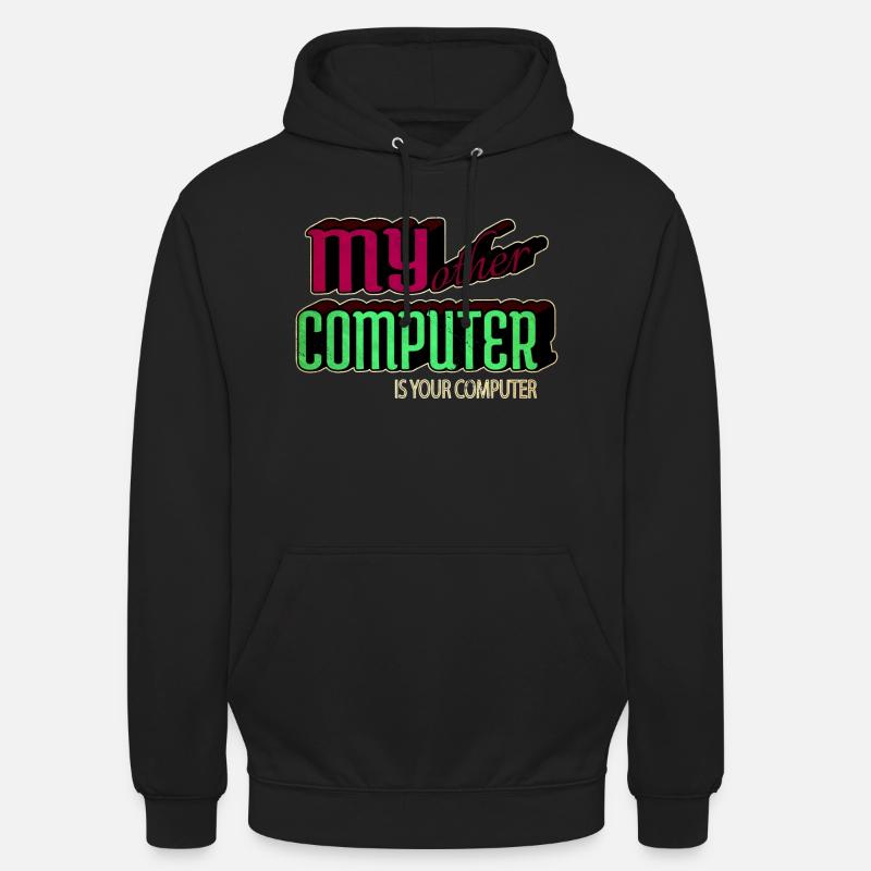 present hacking coding hacking computer - Unisex Hoodie - Schwarz
