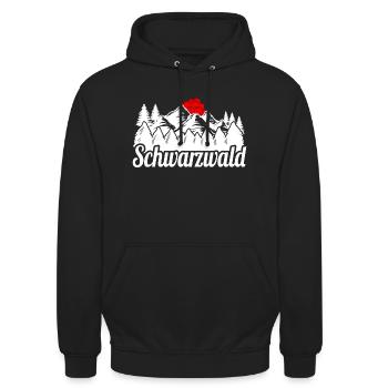 Schwarzwald motiv - Unisex Hoodie - Schwarz - Vorne - Alina (178cm) & Michal (187cm)