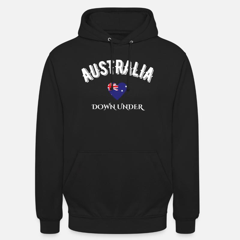 australia down under - Sweat-shirt à capuche unisexe - noir