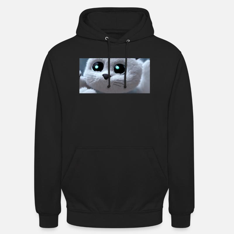 Le chat vous regarde - Sweat-shirt à capuche unisexe - noir