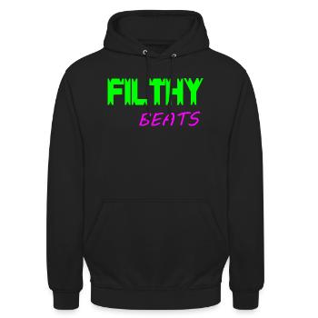 Filthy beats - Unisex Hoodie - black - Front - Alina (178cm) & Michal (187cm)