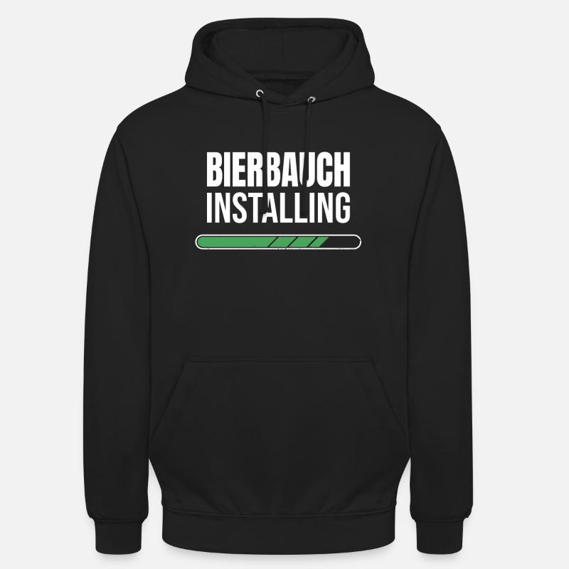 Bierbauch Installing - Loading Bar - Unisex Hoodie - Schwarz