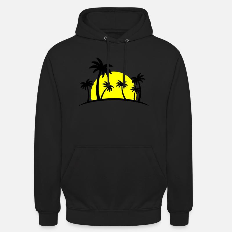 Palmiers de plage 2 - Sweat-shirt à capuche unisexe - noir