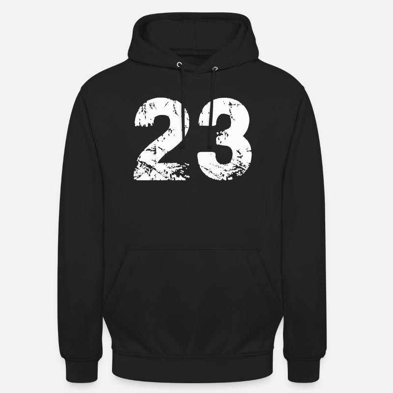 23 - Sweat-shirt à capuche unisexe - noir