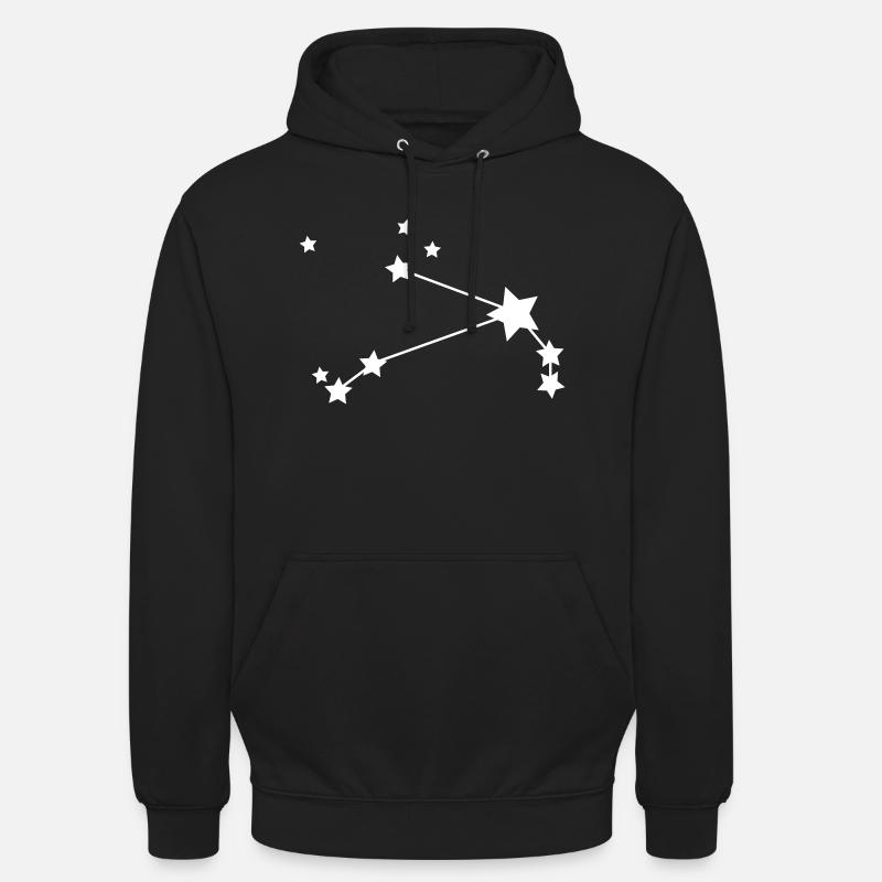 Sternzeichen: Widder Sternkonstellation - Unisex Hoodie - Schwarz