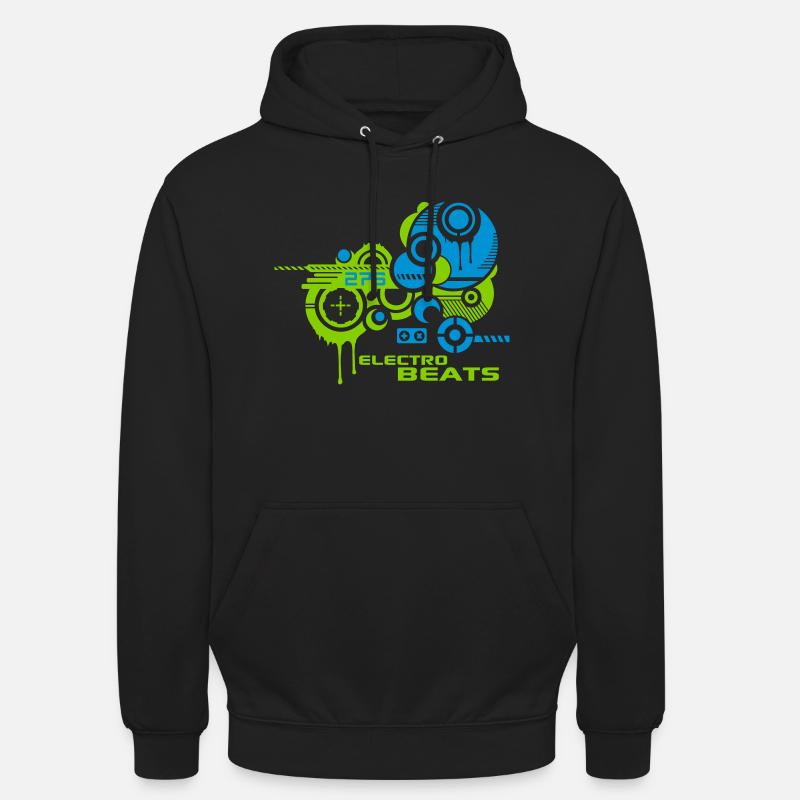 ELECTRO BEATS TECHNO TRANCE - Unisex Hoodie - Schwarz