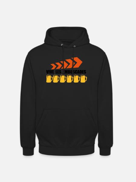 vive les embuscades1 - Sweat-shirt à capuche unisexe - noir